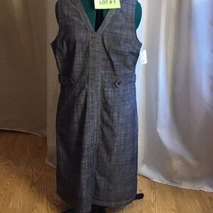 LIZ CLAIBORNE dark chambray dress in size large NWT